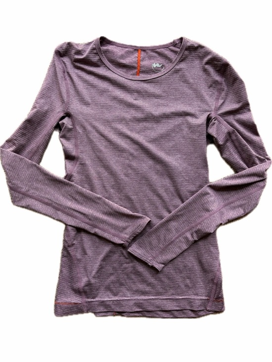 Janji Tops - Janji Lightweight Long Sleeve Running Tee Purple Red Brown Heather XS